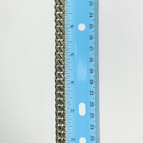 925 Sterling Silver Men's Heavy Cuban Chain Bracelet - 8.5", 49.32g - Picture 10 of 10